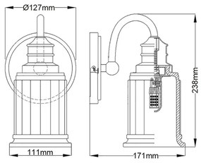Quoizel QZ-SWELL1-BB-BATH - LED Kúpeľňové svietidlo SWELL 1xG9/3W/230V IP44