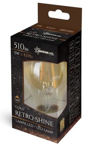 Toolight - LED žiarovka E-27 230V 5W 510lm Edison WOJ14459, teplé svetlo, OSW-05700