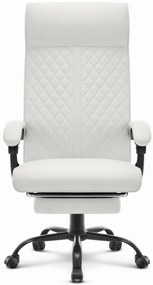 Luxusné kancelárske kreslo HC-1030 biele z ekokože