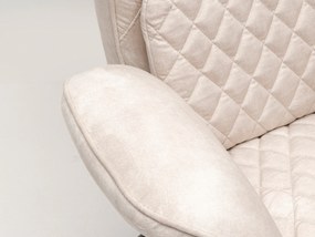 Tudor Velvet kreslo krémové