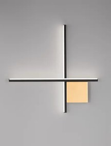 Dizajnové nástenné svietidlo Cross 50 zlatá