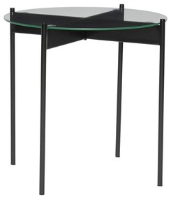 Okrúhly odkladací stolík so sklenenou doskou ø 45 cm Beam – Hübsch