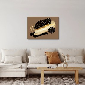 Obraz - Abstrakcia golden brown N⁰3 (70x50 cm)