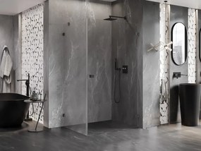 Mexen Lunar-B, pravostranný výklopný sprchový kút 95 x 90 cm, 8mm číre sklo, profil grafit brúsený, 832-095-090-66-00-P