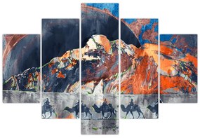 Obraz - Ilustrácia potníkov (150x105 cm)