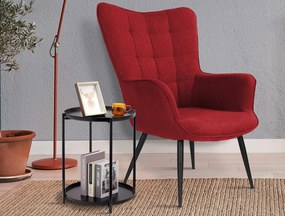 Kreslo Victoria, červená látka