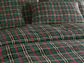 Sada 2ks mikroplyšových obliečok GLENMOORE zelené + obliečka mikroplyš SOFT 180x200 cm biele, dvojlôžko