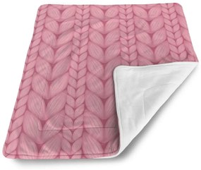 Sablio Deka pre bábätko Ružové pletenie - 90x120 cm