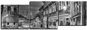 Obraz na plátne - Magické nočné staré mesto - panoráma 5258QE (120x40 cm)