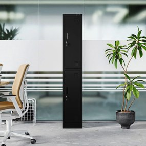 Šatníková skriňa pre zamestnancov čierna IGOR 1 Plus 316,5 x 1850 x 450 mm