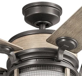 Kichler KLF-AHRENDALE-60-AVI-LED Stmievateľný stropný ventilátor 10W/230V IP44+DO