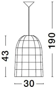 Rustikálny luster Aurora 30 ratan