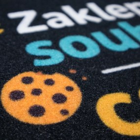 Mercury Flooring, Rohožka Zaklopaním súhlasíte s cookies 40x60 cm, 40x60, čierna