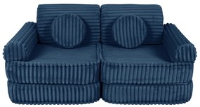MeowBaby® Churros detská pohovka Plus, Midnight Blue
