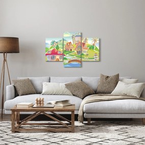 Obraz - Farebné mestečko (90x60 cm)