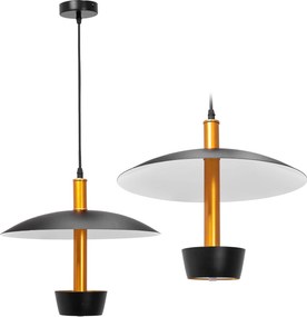 Toolight - Stropné svietidlo APP914-1CP, čierna-zlatá, OSW-01041