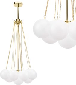 Toolight Toolight, závesné svietidlo 12xE27, APP1688-12CP, zlatá, OSW-06390