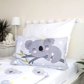 Sivá bavlnená detská obliečka do postieľky 100x135 cm Koala "Sweet Dreams" – Jerry Fabrics