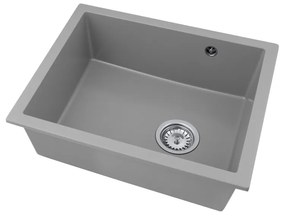 Gamma Decor 5040, 1-komorový granitový drez 560x460x180 mm, šedá, GMA-ZLE000084