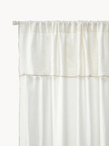 Ľanové polopriehľadné závesy's tunelom Eleonara, 2 ks