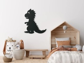 drevko Drevená nálepka do detskej izby Dinosaurík Rozmer obrazu: 37 x 32,5 cm, Farba dekorácie: Čierna