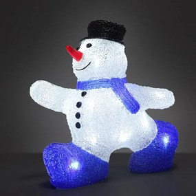 InternetovaZahrada Vianočný snehuliak s LED osvetlením