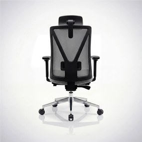 Ergonomická kancelárska stolička sivá so sieťovinou VECTOR