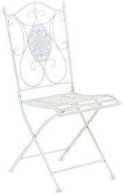 Kovová skladacia stolička Sibell (SET 2 ks) - Biela