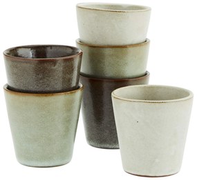 MADAM STOLTZ Kameninová šálka Grey Stoneware 100 ml B - tmavě šedá