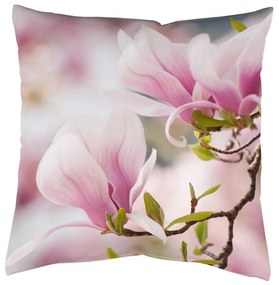 Home Wohnideen Obliečka na vankúš, potlač, Magnolia, Ružová Rozmer textilu: 40 x 40 cm