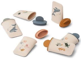 LIEWOOD Formy na zmrzlinu Malik Mini Sea Creature / Sandy – set 6 ks