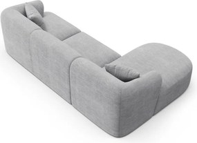 Svetlosivá menčestrová rohová pohovka (ľavý roh/s leňoškou) Campi – Cosmopolitan Design