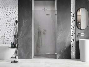 Mexen, Mexen Lunar pravé otočné sprchové dvere 115 cm, transparentné, brúsený nikel - 834-115-000-97-00-P