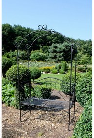 Čierna kovová záhradná lavica Colima – Garden Pleasure