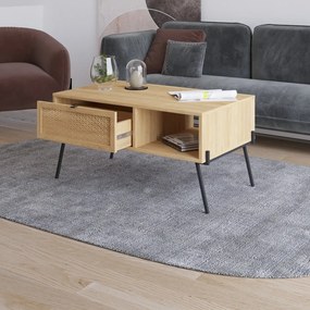 Konferenčný stolík v dekore duba v prírodnej farbe 60x100 cm Ecrin – Marckeric