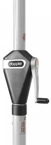 Doppler ACTIVE 280 cm -  automatický naklápací slnečník s kľukou antracitový (kód farby 840), 100 % polyester
