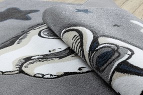 Koberec PETIT SLONÍK, HVIEZDY, sivý