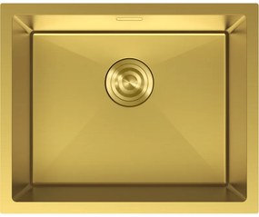 Mexen Trixo, 1-komorový nerezový drez 540 x 440 mm, brúsená zlatá, 6414541000-55