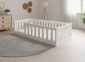 Detská posteľ BELLA SIMA 160x80 Montessori z masívu – biela