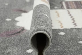 Detský koberec Lima C261A Lama svetlosivý / krémový