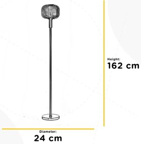 ONLI - Stojacia lampa DOROTY 1xE27/22W/230V modrá/zlatá