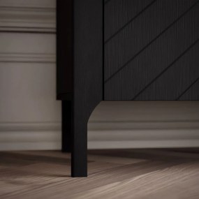 KOMODA SALOME SO ŠUPLÍKMI ČIERNA 153 cm