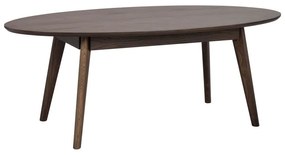 Tmavohnedý konferenčný stolík v dekore duba 65x130 cm Yumi – Rowico