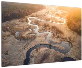 Obraz - Úsvit nad meandrami (90x60 cm)