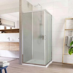 Mereo Mereo, Sprchovací kút, LIMA, štvorec, chróm ALU, sklo Point, MER-CK608A42K