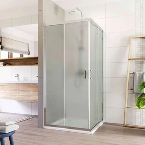Mereo Mereo, Sprchovací kút, LIMA, štvorec, chróm ALU, sklo Point, MER-CK608A42K
