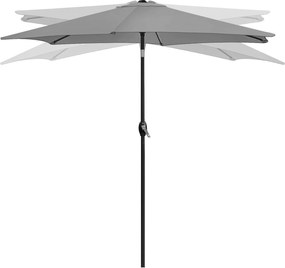 Záhradný slnečník PLUGO 210 cm sivý