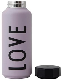 Fialová termofľaša Design Letters Love, 500 ml