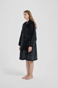 Deka s rukávmi HOODIE čierna