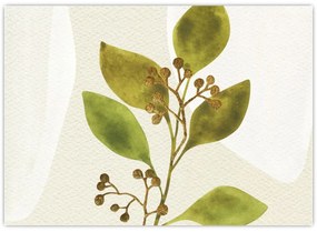 Obraz - Akvarelová vetvička N⁰1 (70x50 cm)